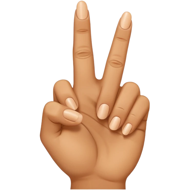 Middle finger poking out & curled  emoji