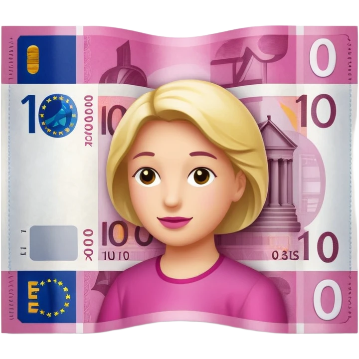 banconota rosa 10 euro emoji
