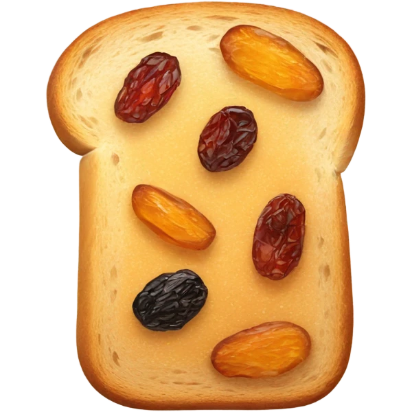 bread with dried fruits and sugar emoji