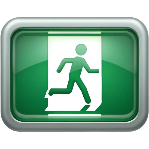 emergency exit , but only the icon inside it emoji