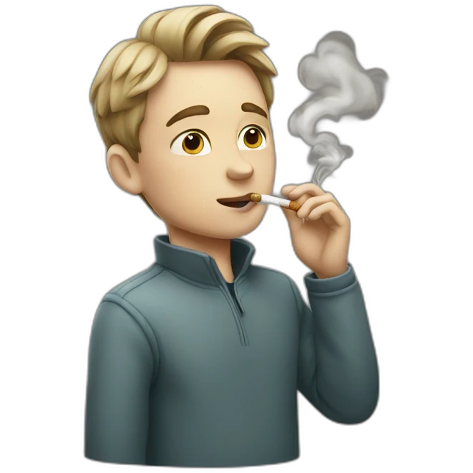 white boy smoking emoji