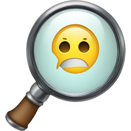 magnifying glass thats upside down emoji