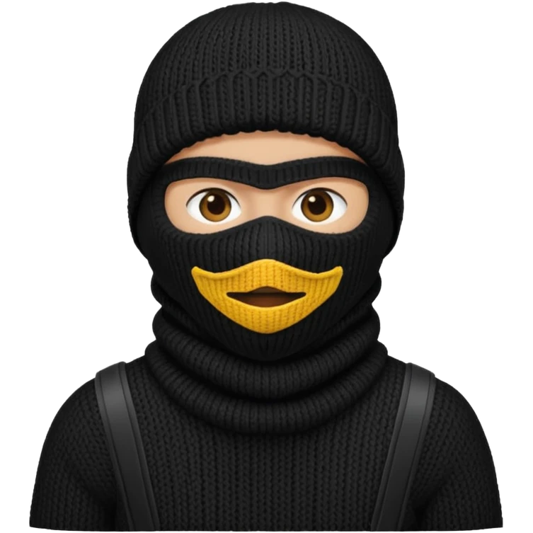 Ski mask black emoji