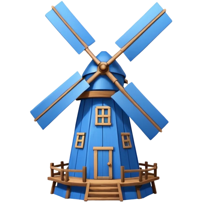 Blue windmill emoji