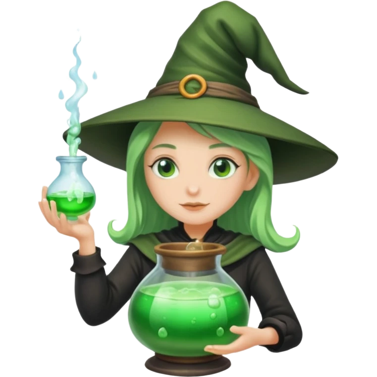 green witch cooking potion emoji