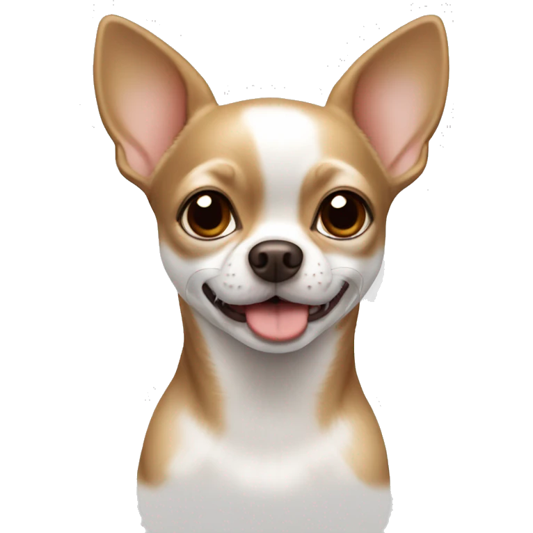 white and brown chihuahua emoji