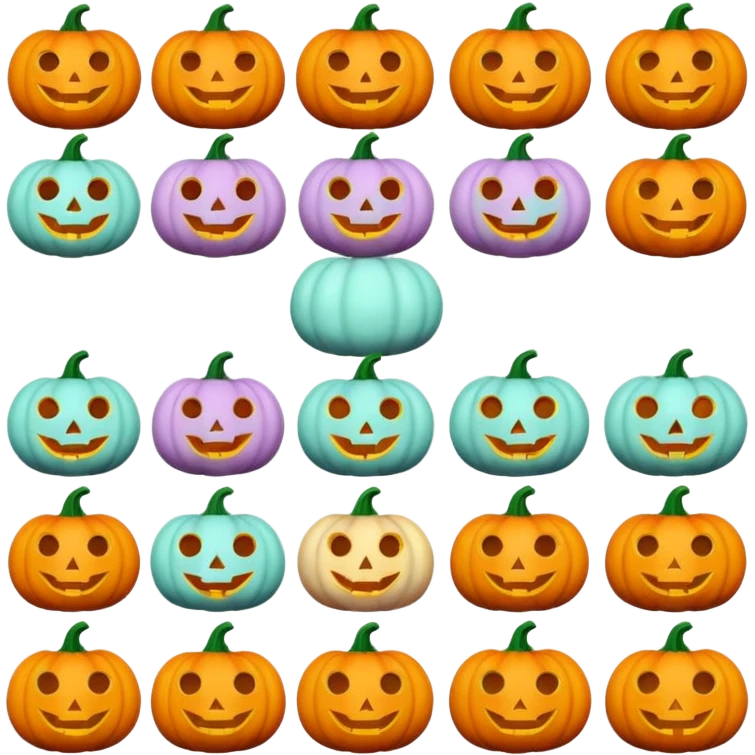 Pastel Pumkins emoji