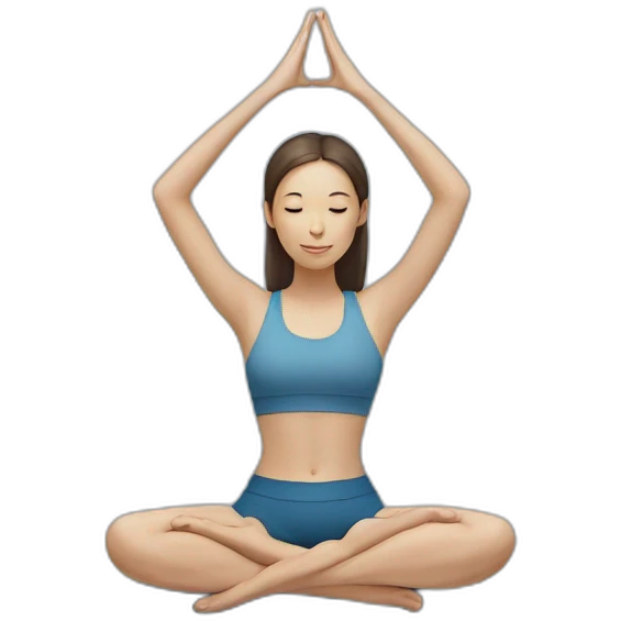 yoga mat blue colour emoji