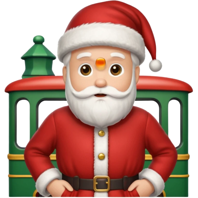 treno de natal com papai noel  emoji