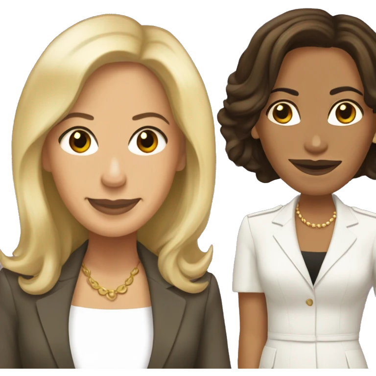Kamala harris and female princess blonde  emoji