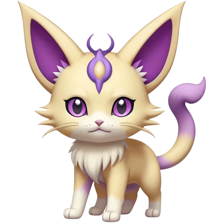 Meowth-Espeon-Skitty-Pokémon-Fakémon-hybrid-creature (full body) emoji