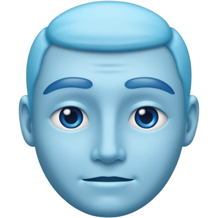 Blue face emoji