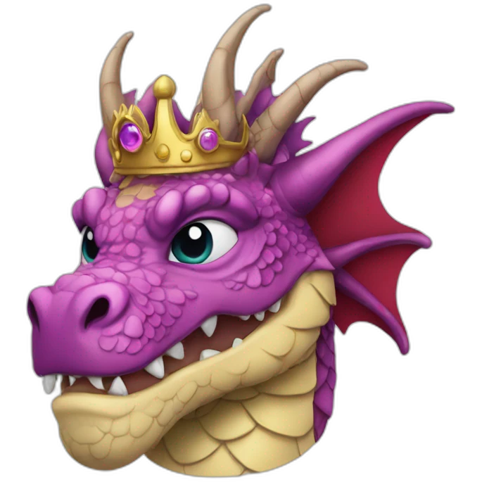 Dragon with crown emoji