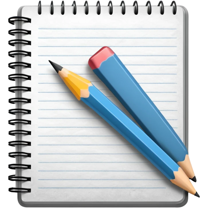 a pencil drawing in a notebook  emoji