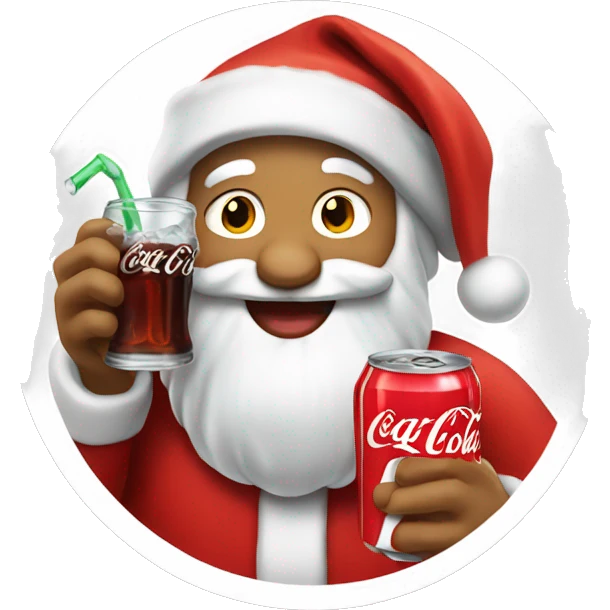 Santa drinking Coca Cola emoji