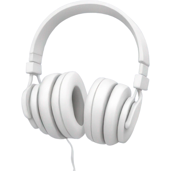 white headphones with white bows emoji