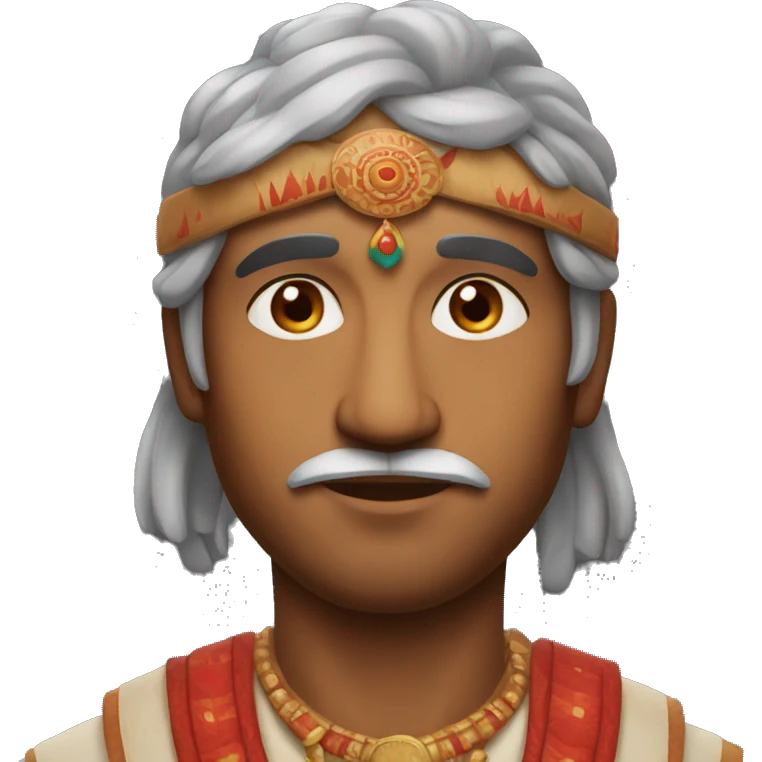 Indian man with red traditional dot on the forehead  emoji