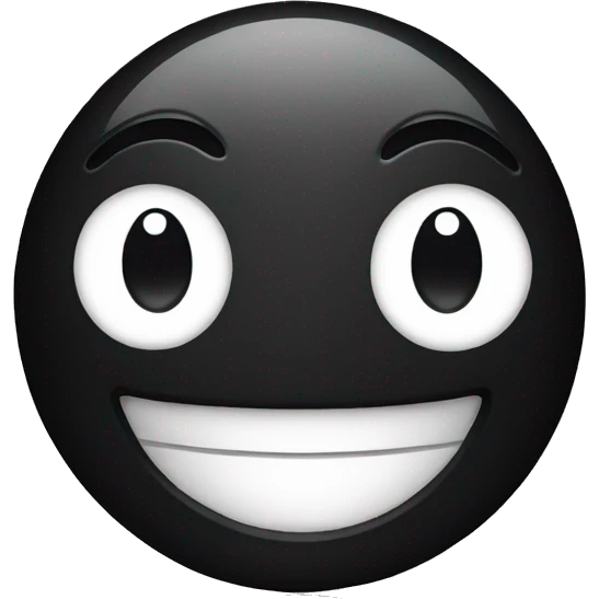 Black smiling face emoji