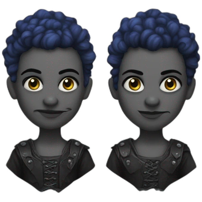 Gothic schtroumpfette emoji