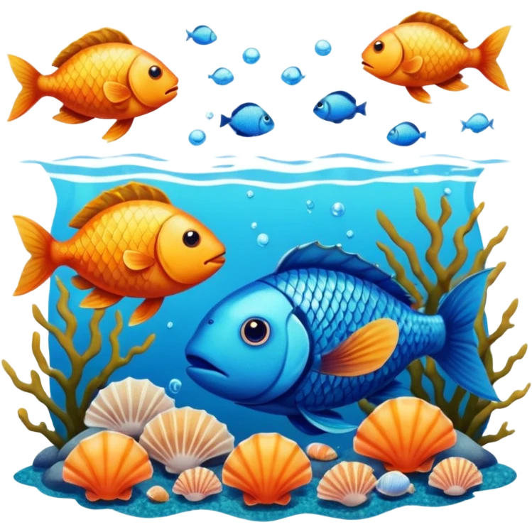 fish and crabs emoji