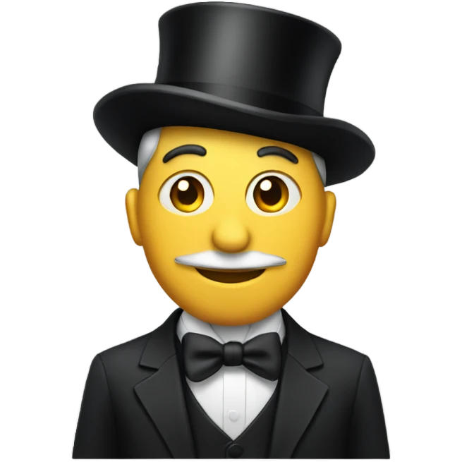 Man in suit with top hat emoji