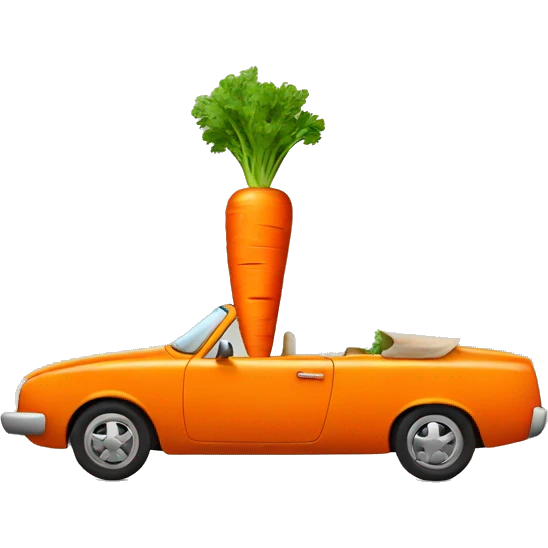 Carrot in a car emoji