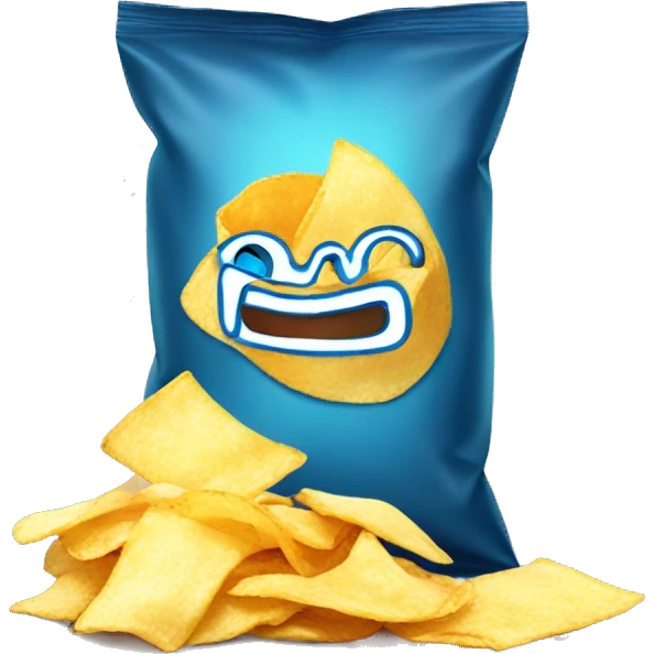 plain bag of chips emoji