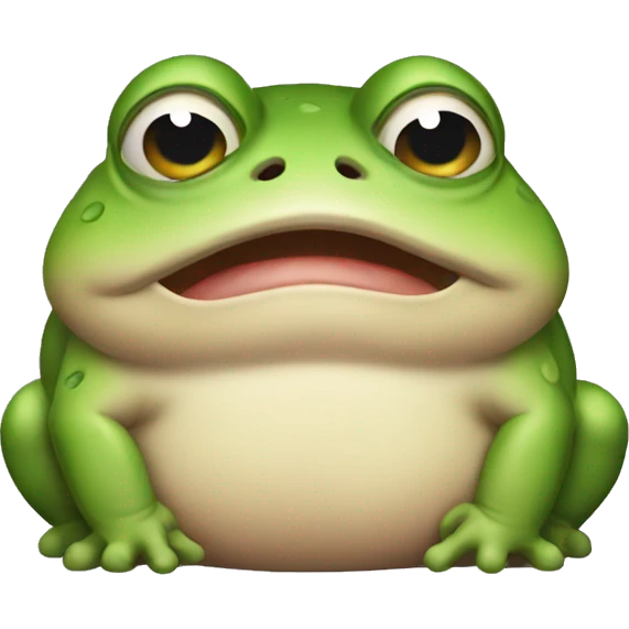A crying chubby toad emoji