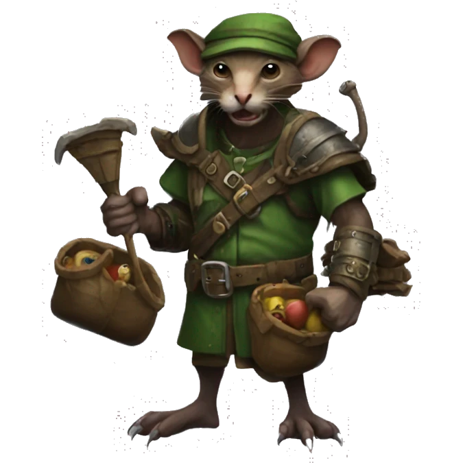 A Skaven packmaster with a things-catcher emoji