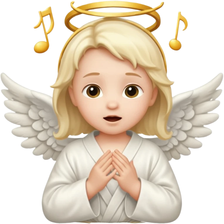 baby angel singing emoji
