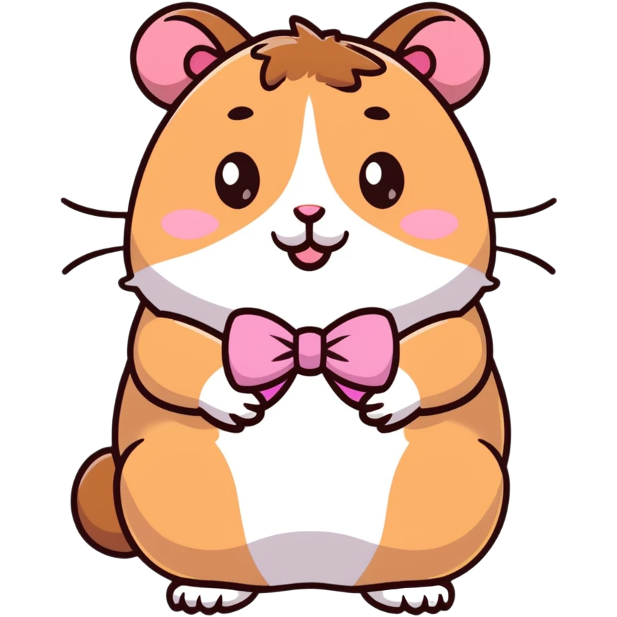 Shy hamster girl emoji