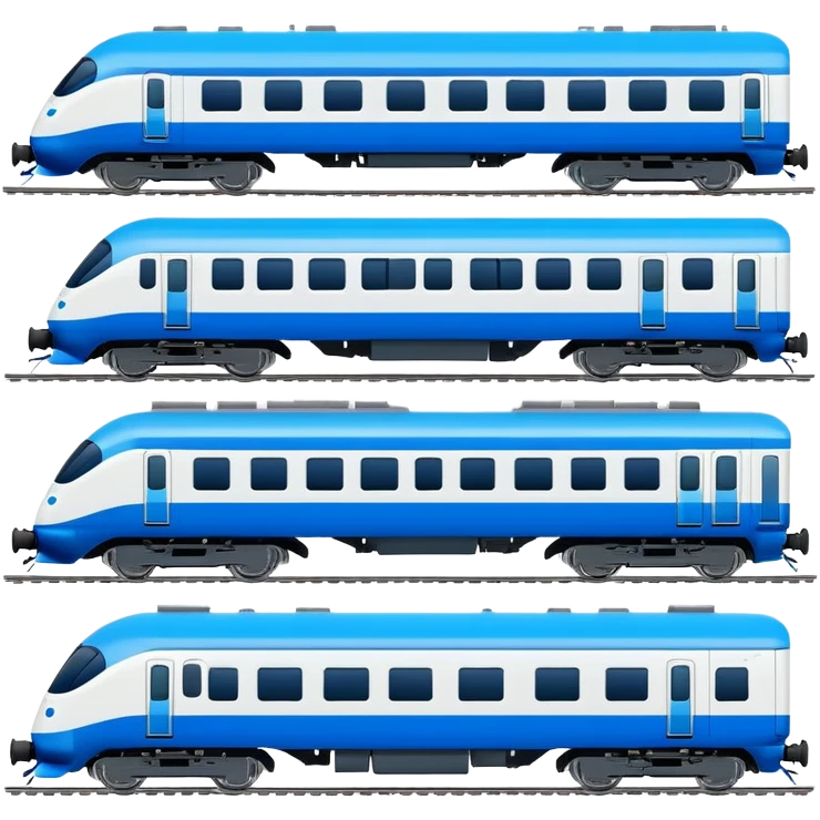 Qinghai-Tibet Railway train, simplified cute emoji style, cartoon modern Chinese train, bold colors emoji