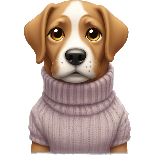 Dog wearing sweater  emoji