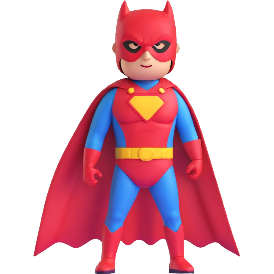 superhero with mask emoji
