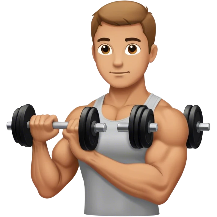 man weighted wrist curl emoji