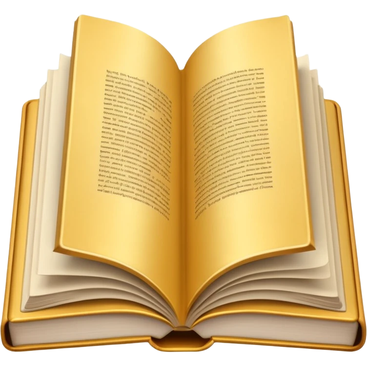 open book with completely empty, golden pages emoji