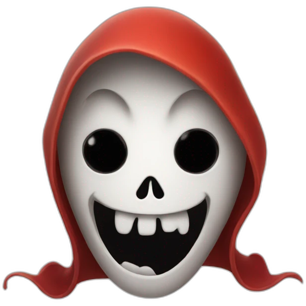 red halloween ghost emoji