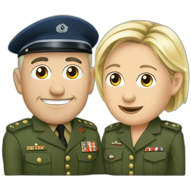 marine lepen with a chechia emoji