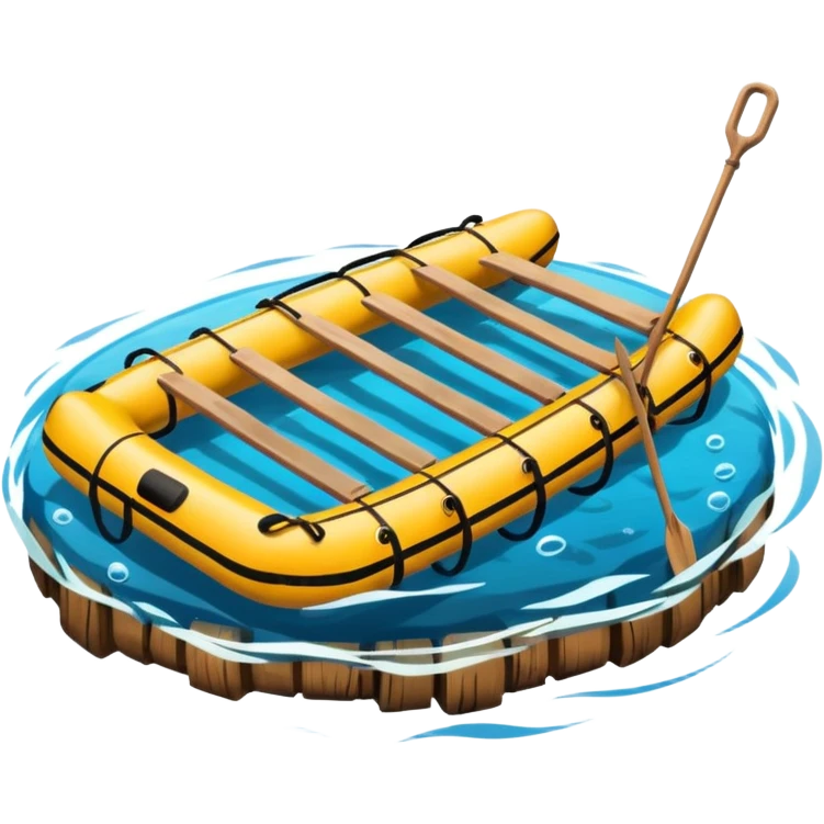 A raft underwater emoji
