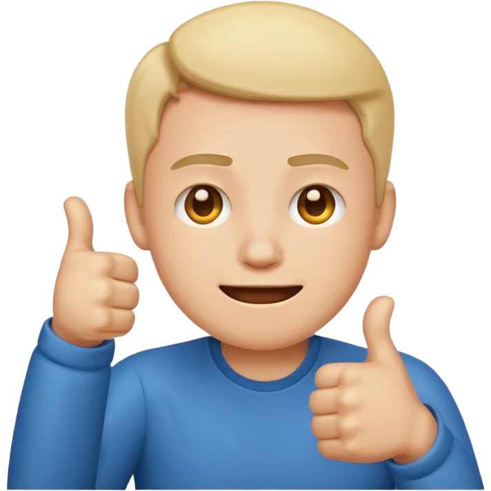Stressing Emoji face with a thumbs up emoji