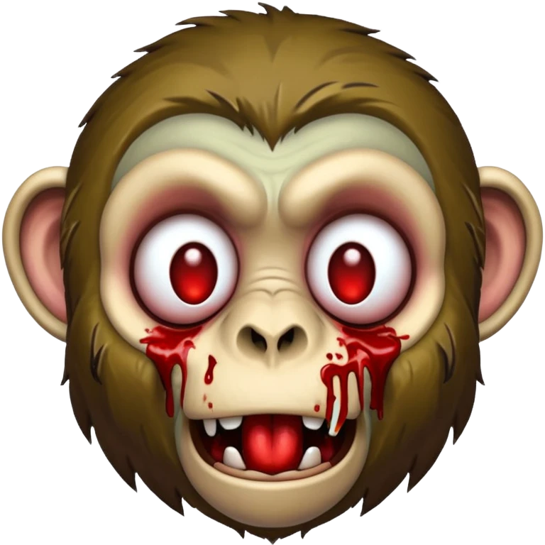 Zombie monkey face  emoji