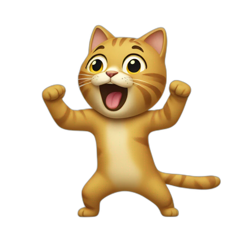Un chat qui fait un dab emoji