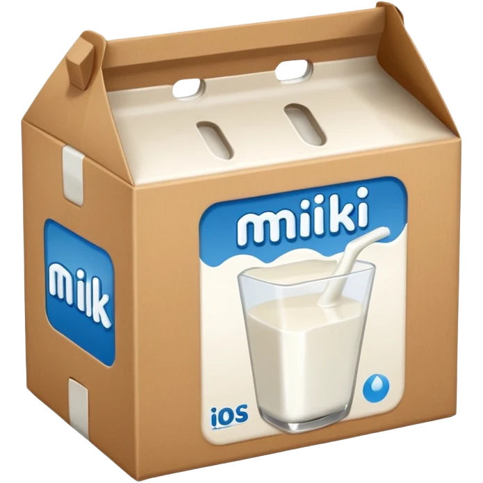 a box of milk have the label word "MILK" emoji