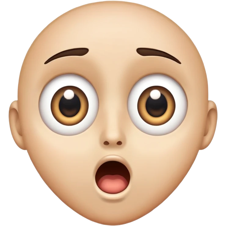 Surprised face with wide eyes and open mouth emoji