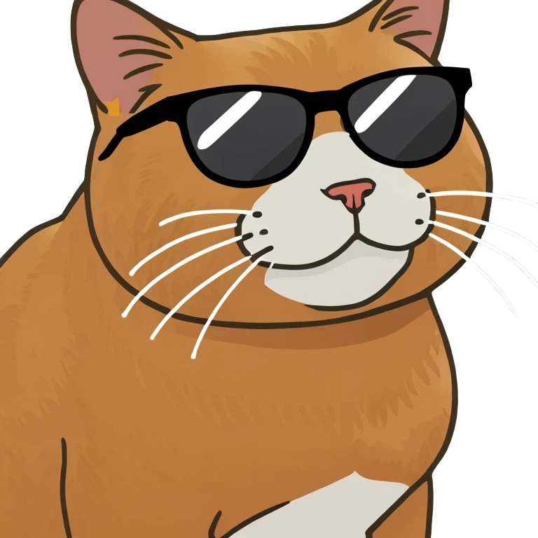 Cat with sunglasses emoji