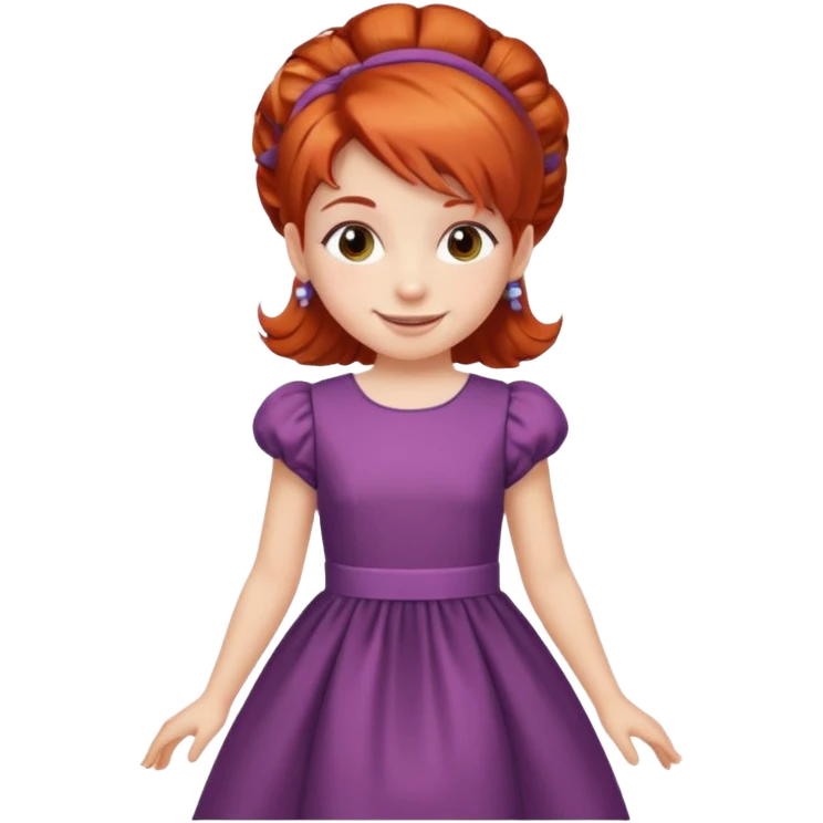 red girl kid with Bouffant emoji