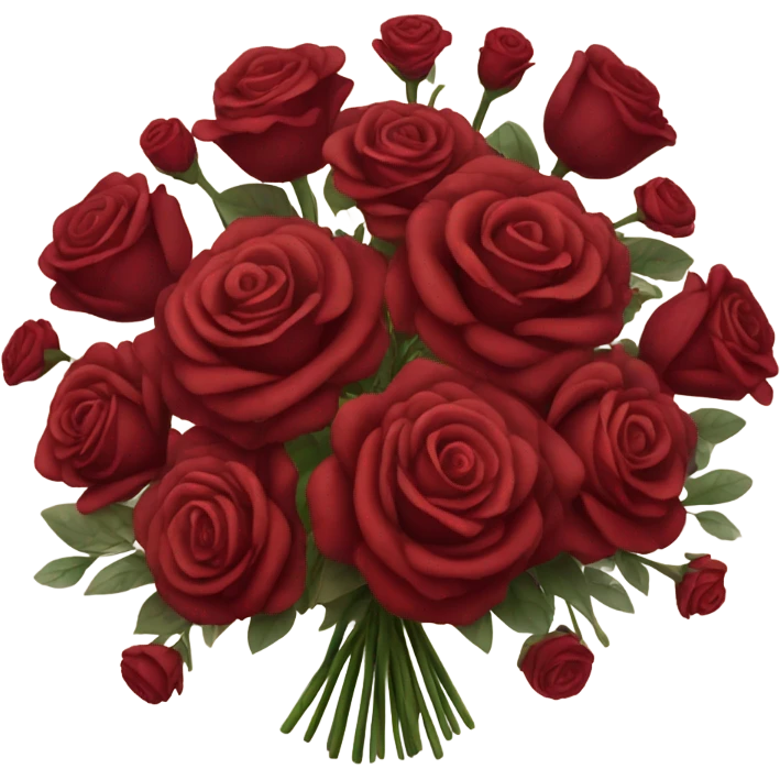 Huge dark red flower bouquet with different flowers and red tones and roses   emoji