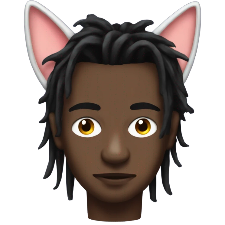 Playboi Carti vampire with cat ears and a tail on all fours emoji