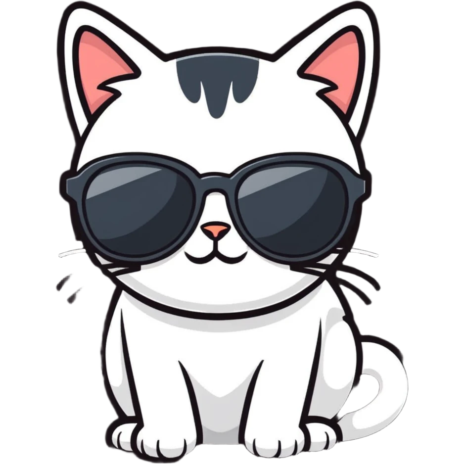 Cat with sunglasses emoji