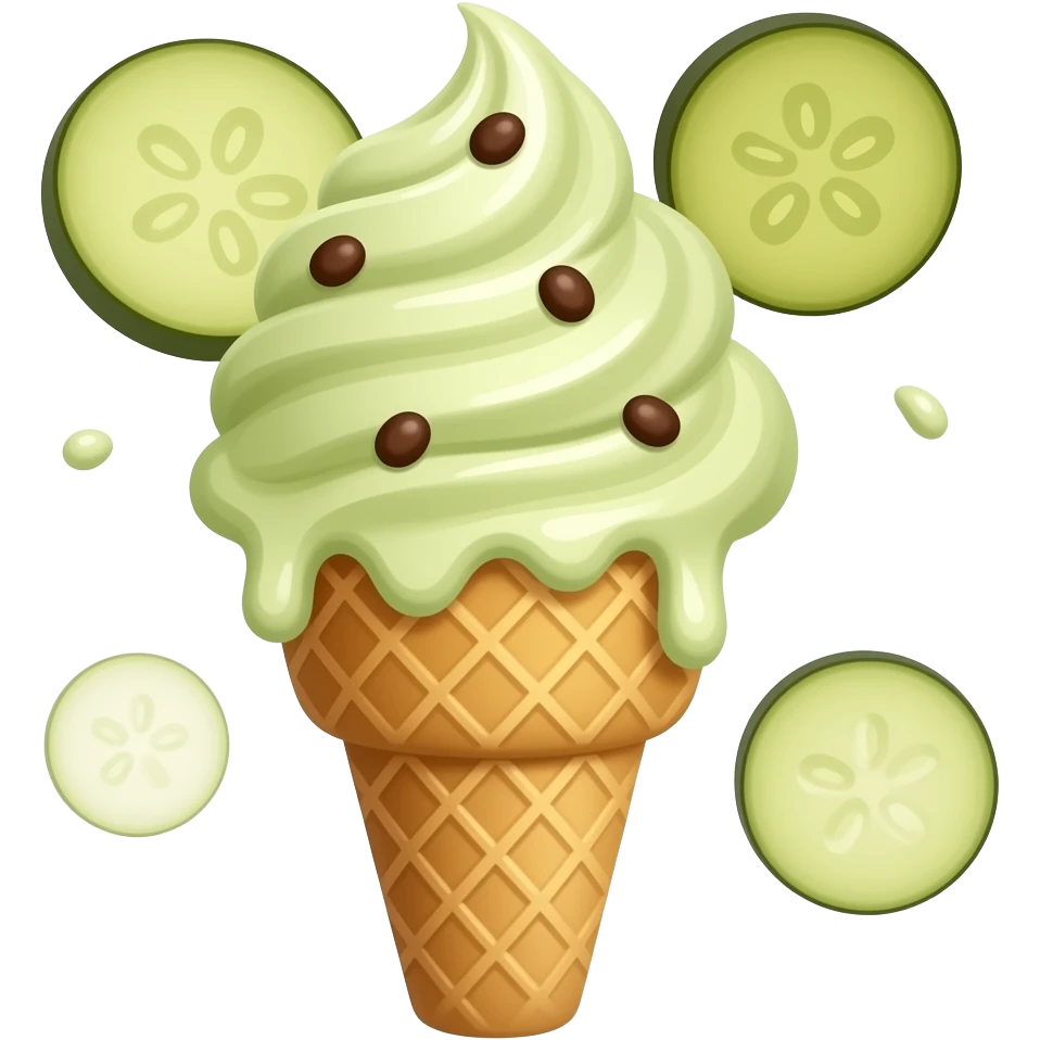 Pickle ice cream emoji